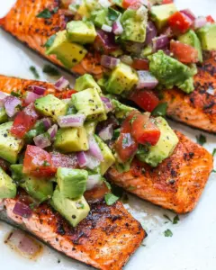 Grilled Salmon with Avocado Salsa