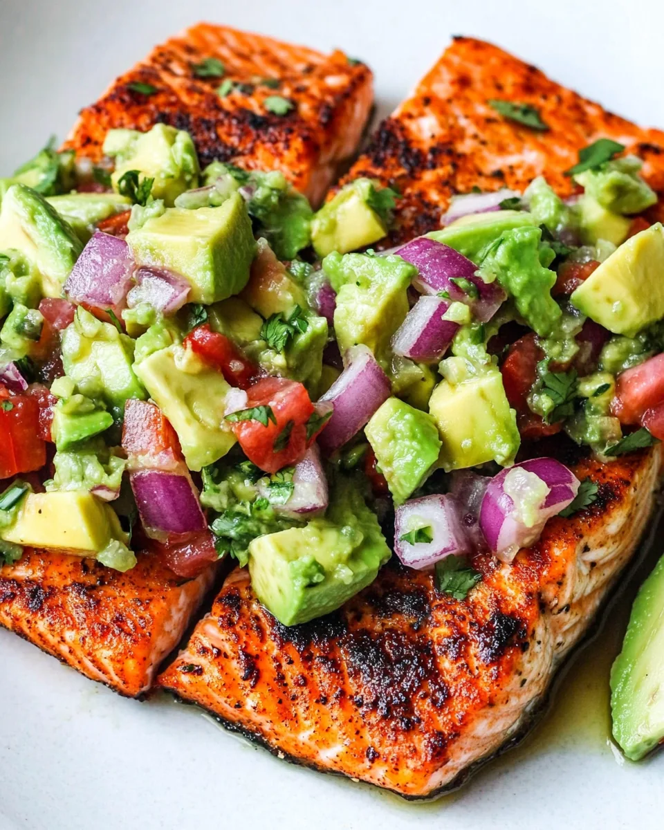 Grilled Salmon with Avocado Salsa
