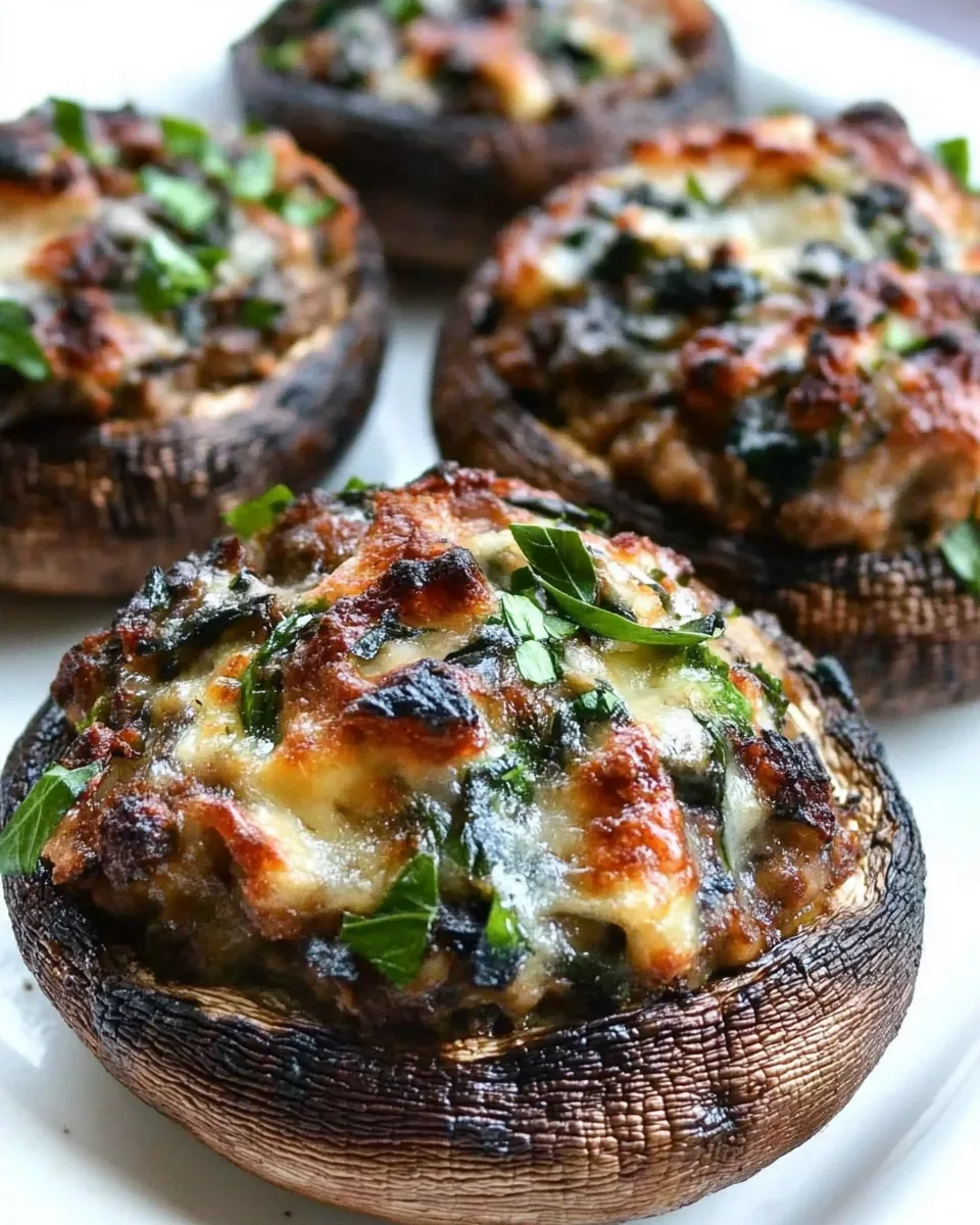 Grilled Stuffed Portobello Mushrooms