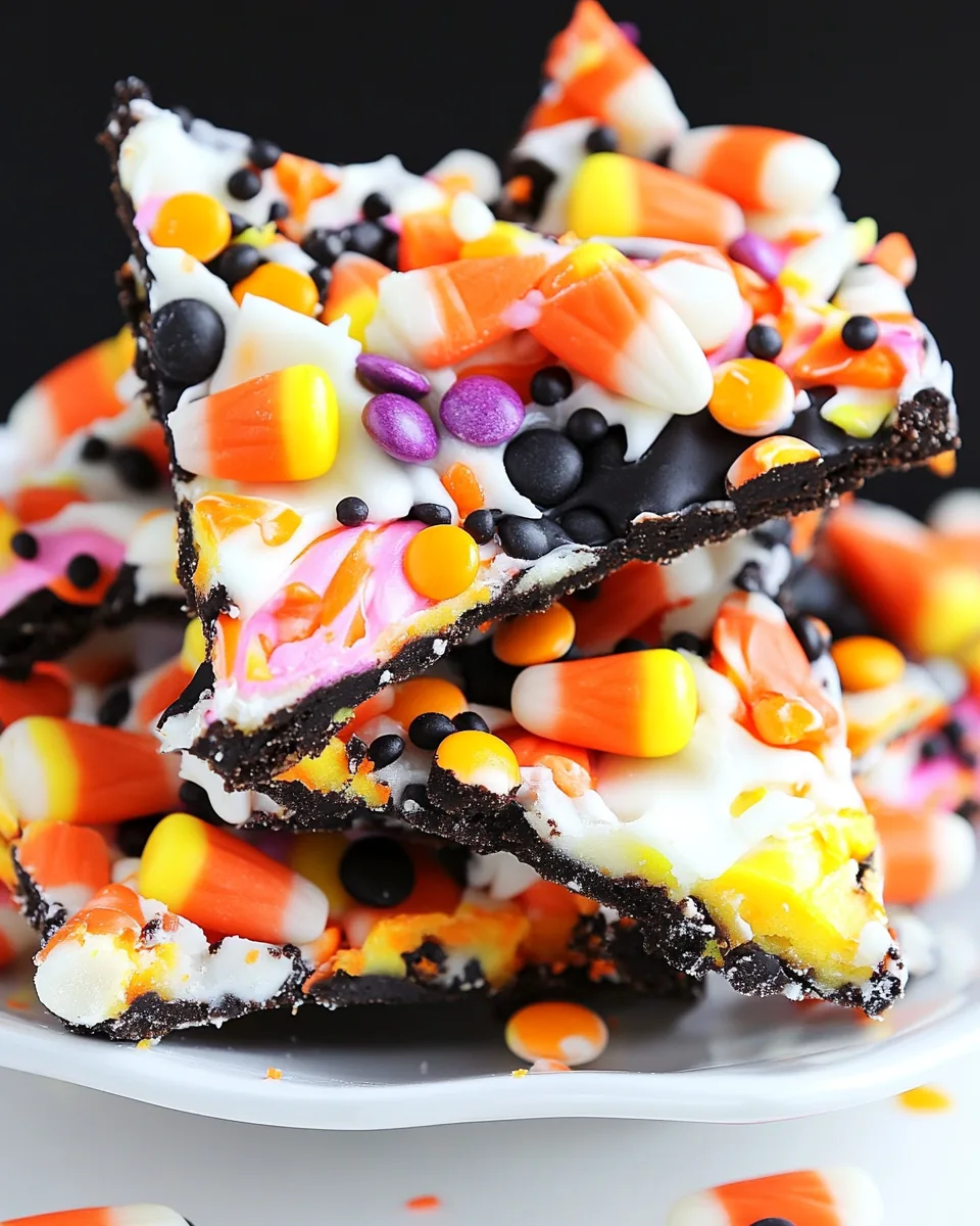 Halloween Candy Corn Cookie Bark