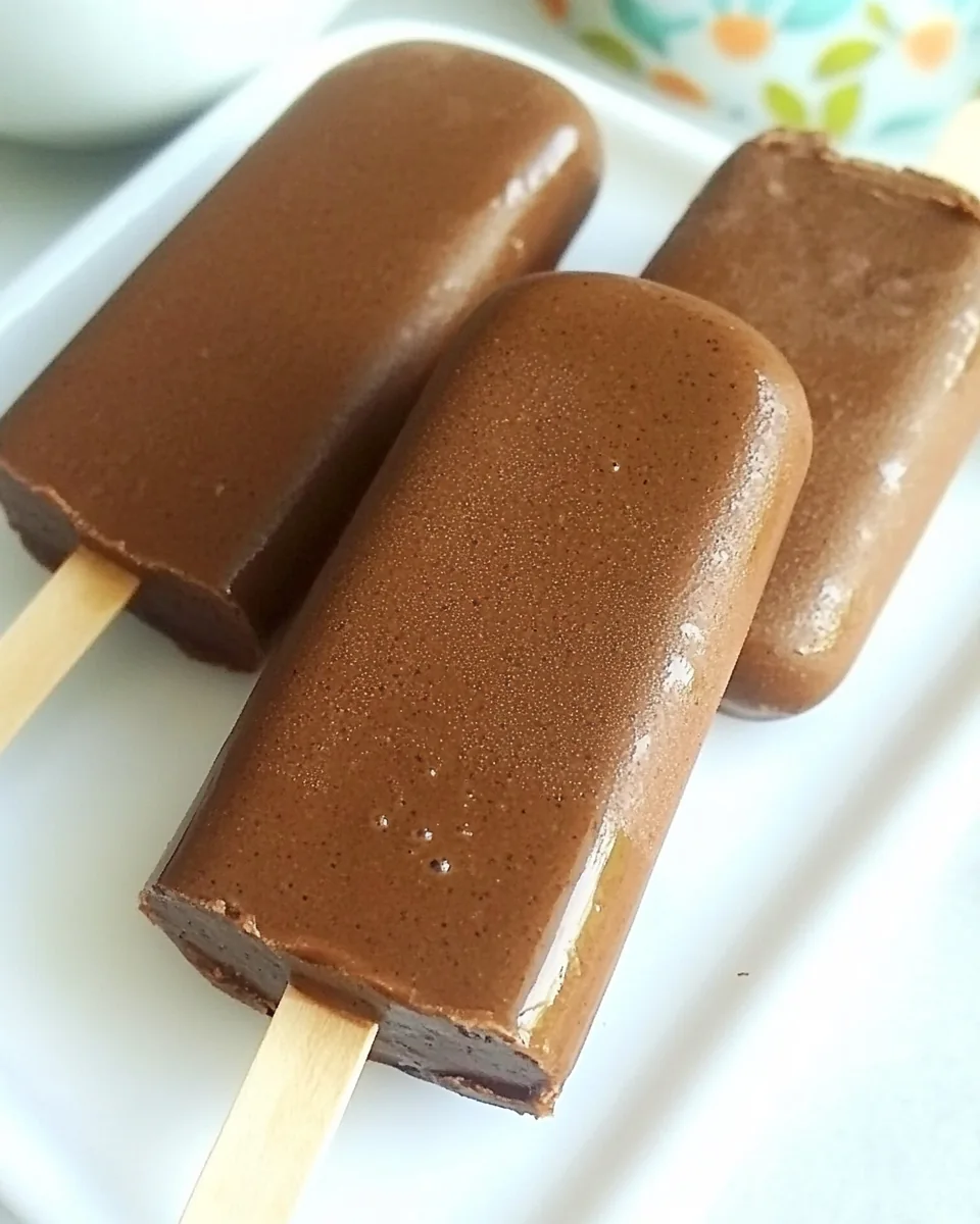 Healthy Chocolate Fudgsicles