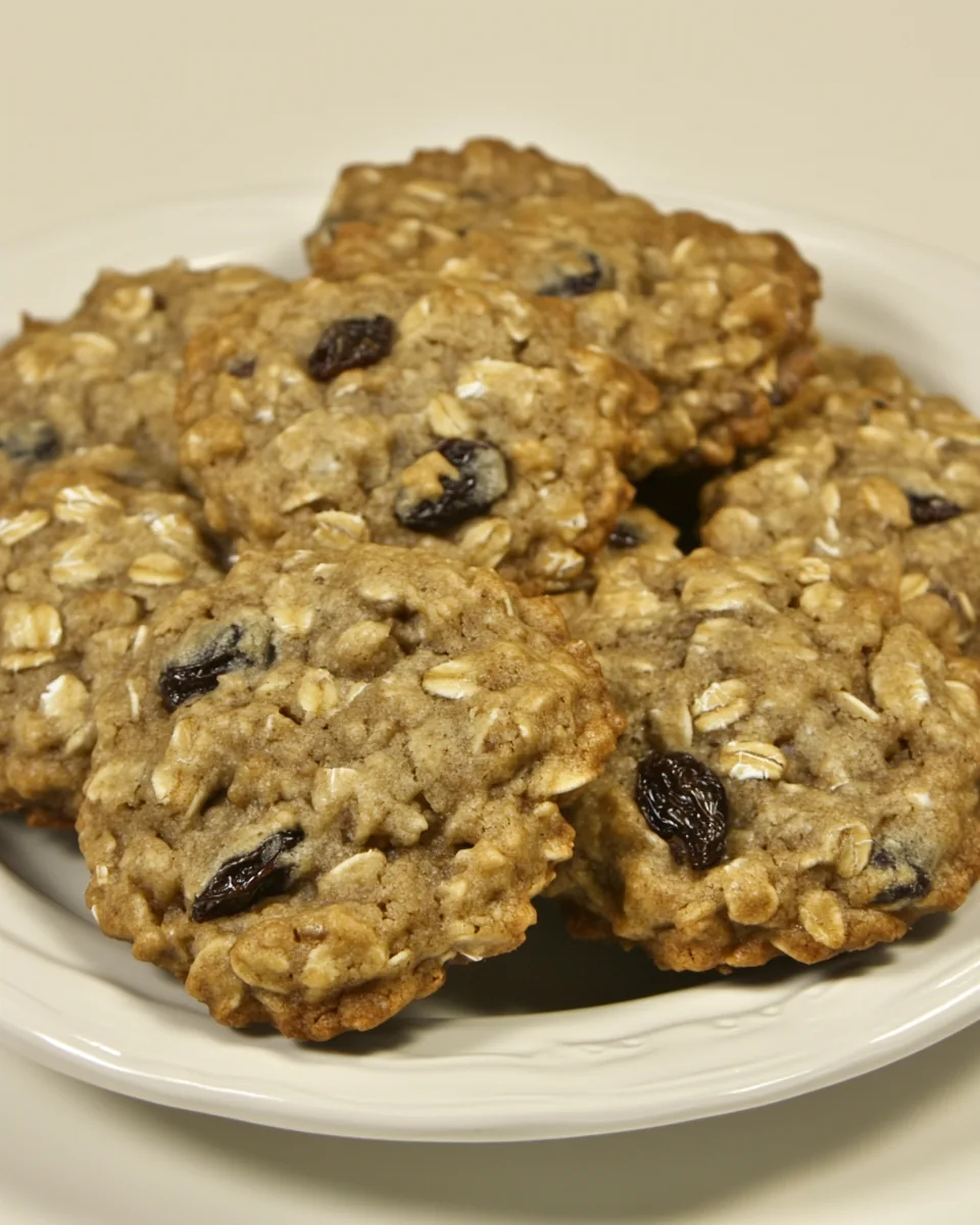 Hearty Oatmeal Raisin Cookies