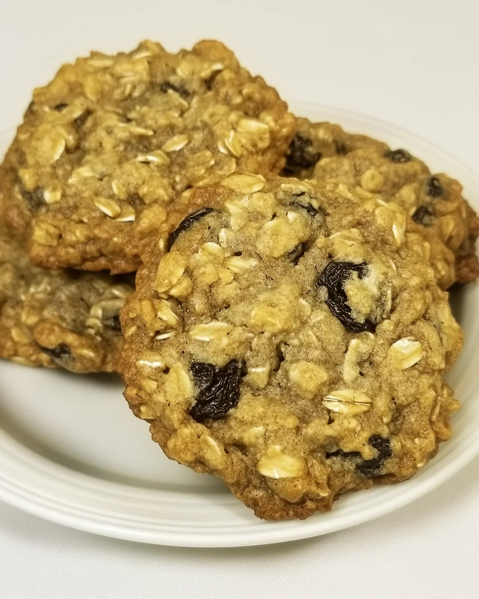 Hearty Oatmeal Raisin Cookies