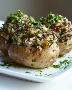 Herbed Wild Rice Stuffed Potatoes