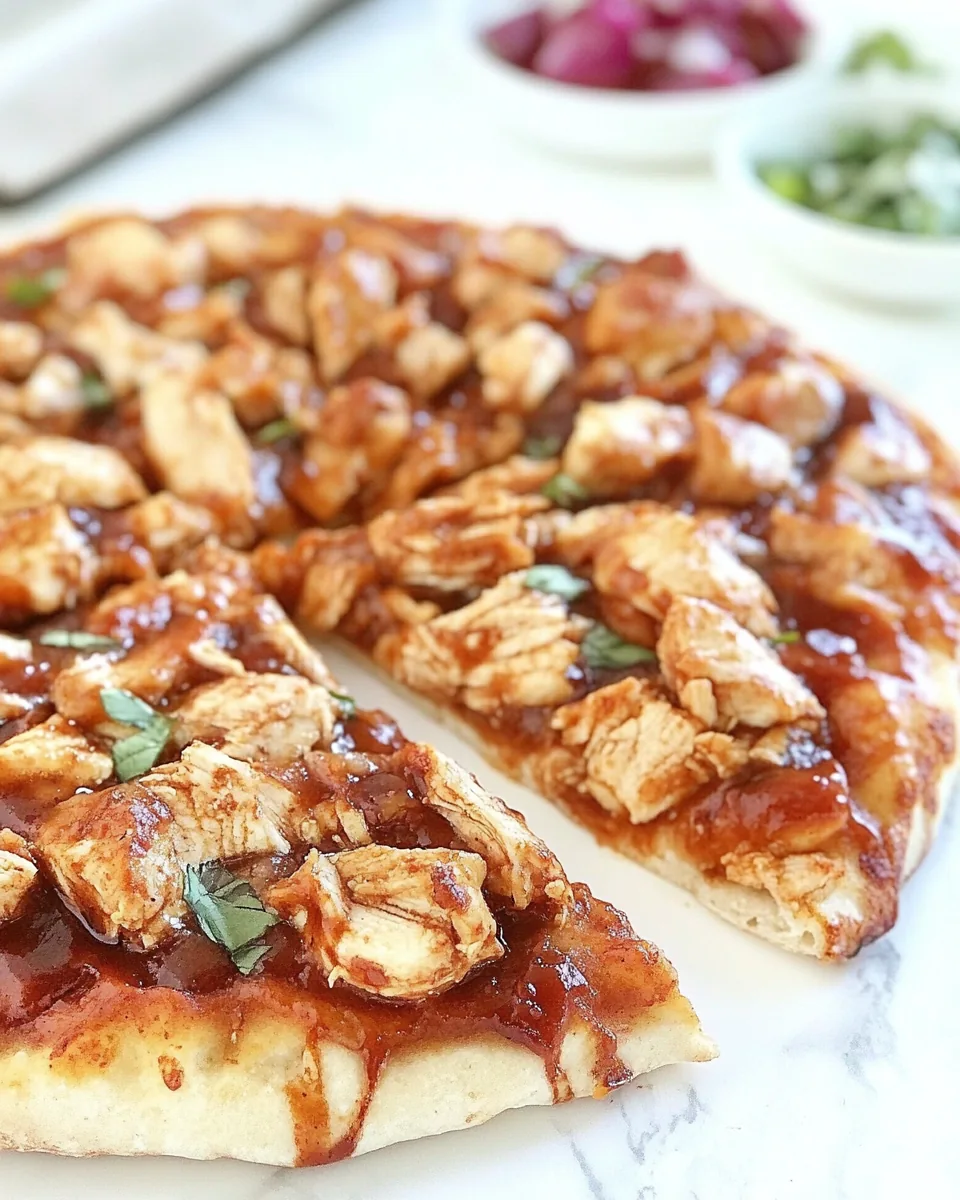 Homemade BBQ Chicken Pizza