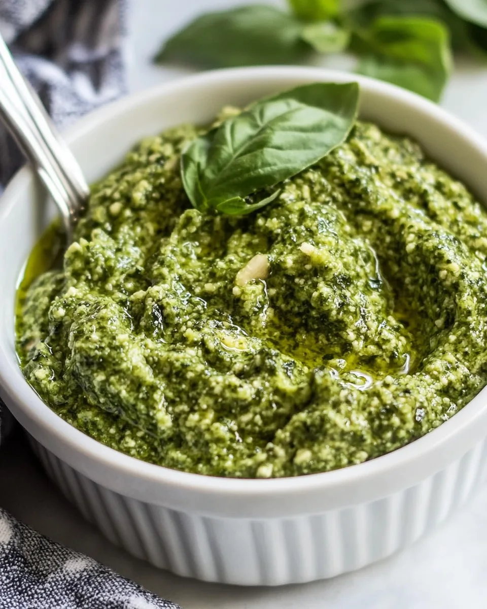 Homemade Basil Pesto Sauce