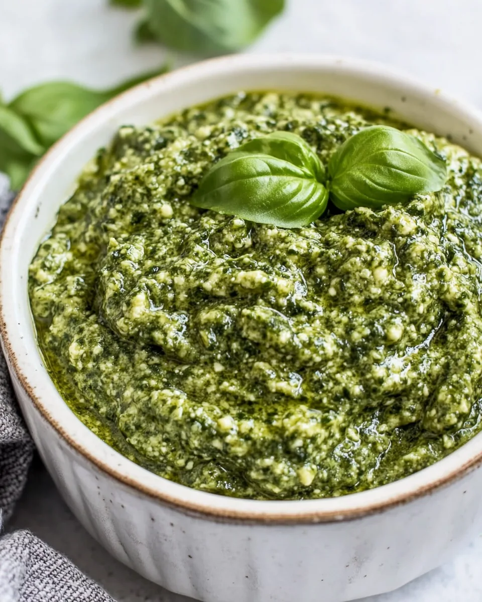 Homemade Basil Pesto Sauce