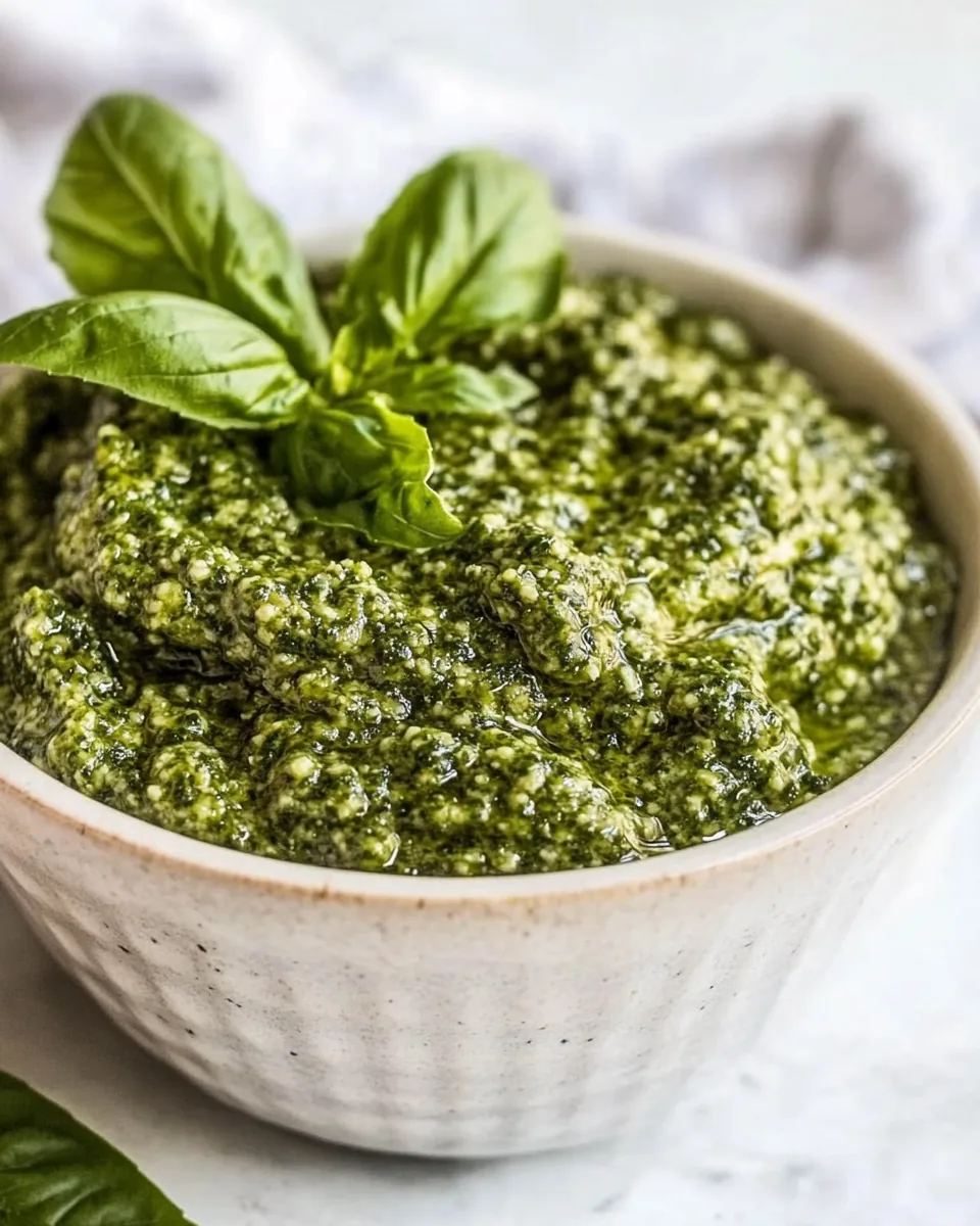 Homemade Basil Pesto Sauce
