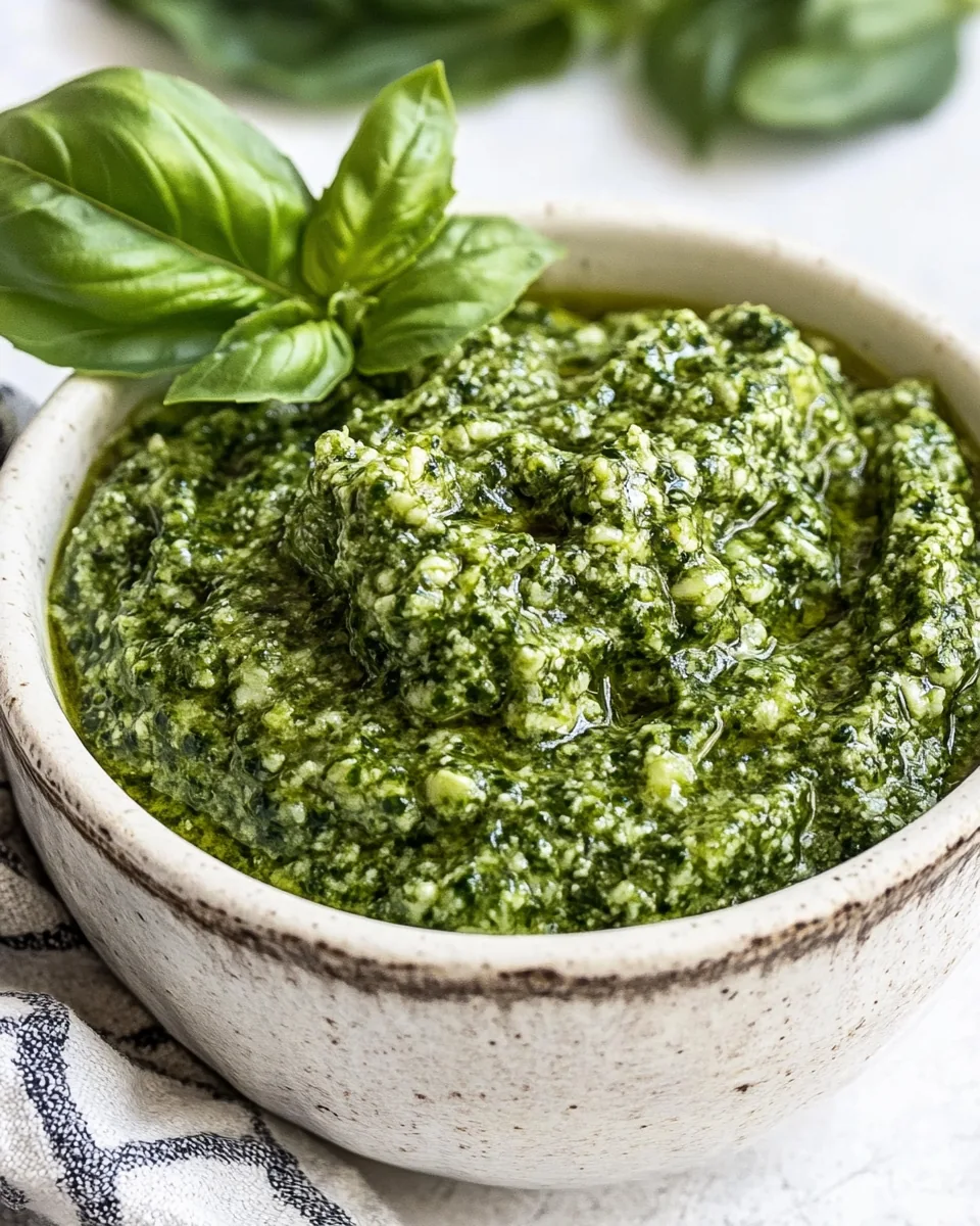 Homemade Basil Pesto Sauce