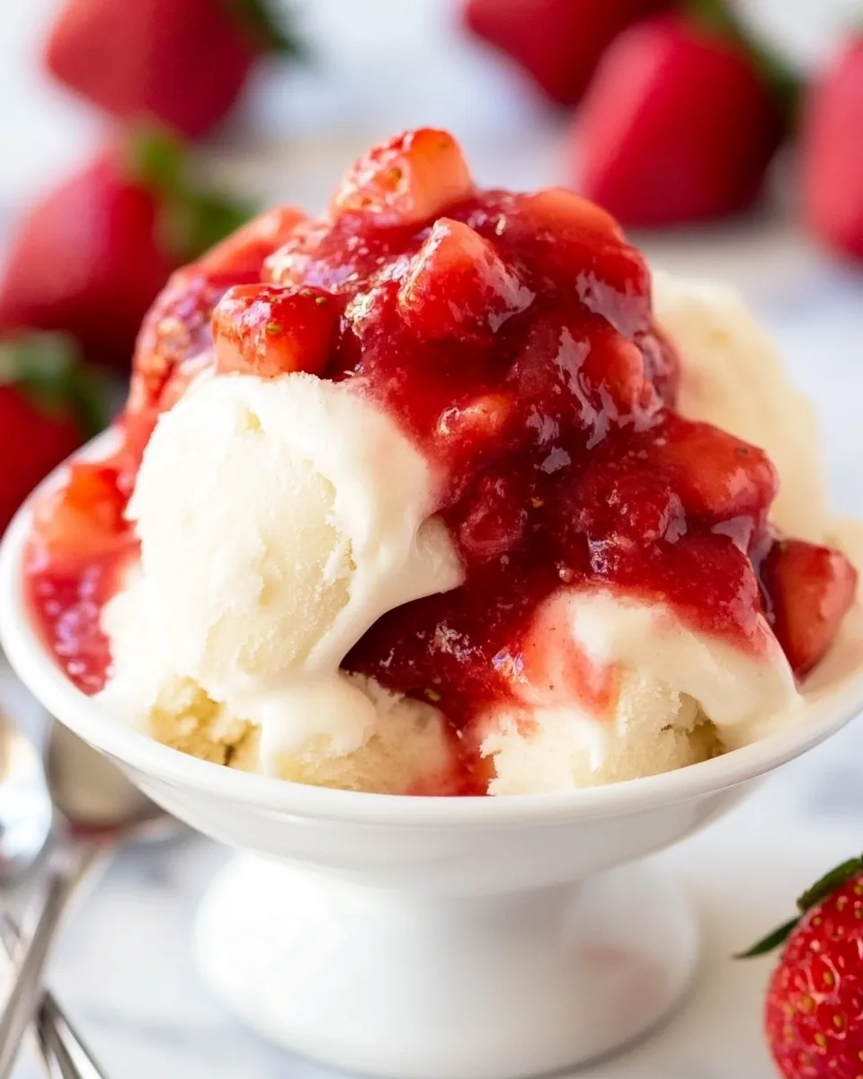 Homemade Strawberry Ice Cream Topping