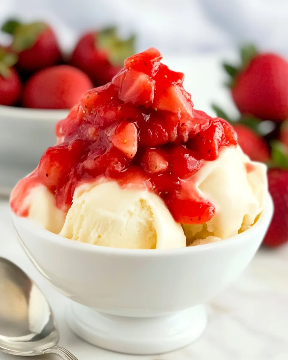 Homemade Strawberry Ice Cream Topping