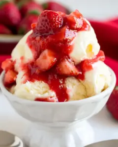 Homemade Strawberry Ice Cream Topping