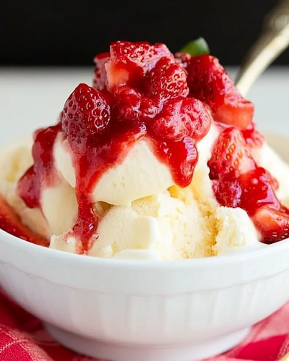 Homemade Strawberry Ice Cream Topping