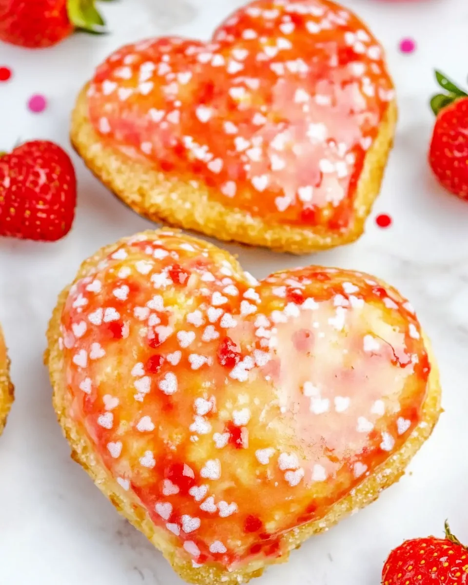 Homemade Strawberry Pop Tarts Hearts