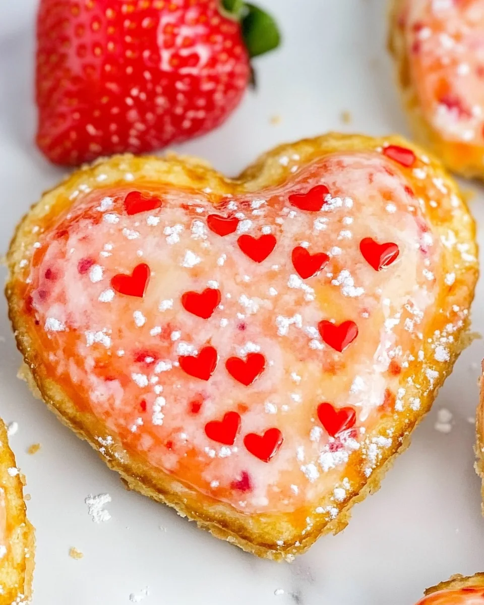 Homemade Strawberry Pop Tarts Hearts