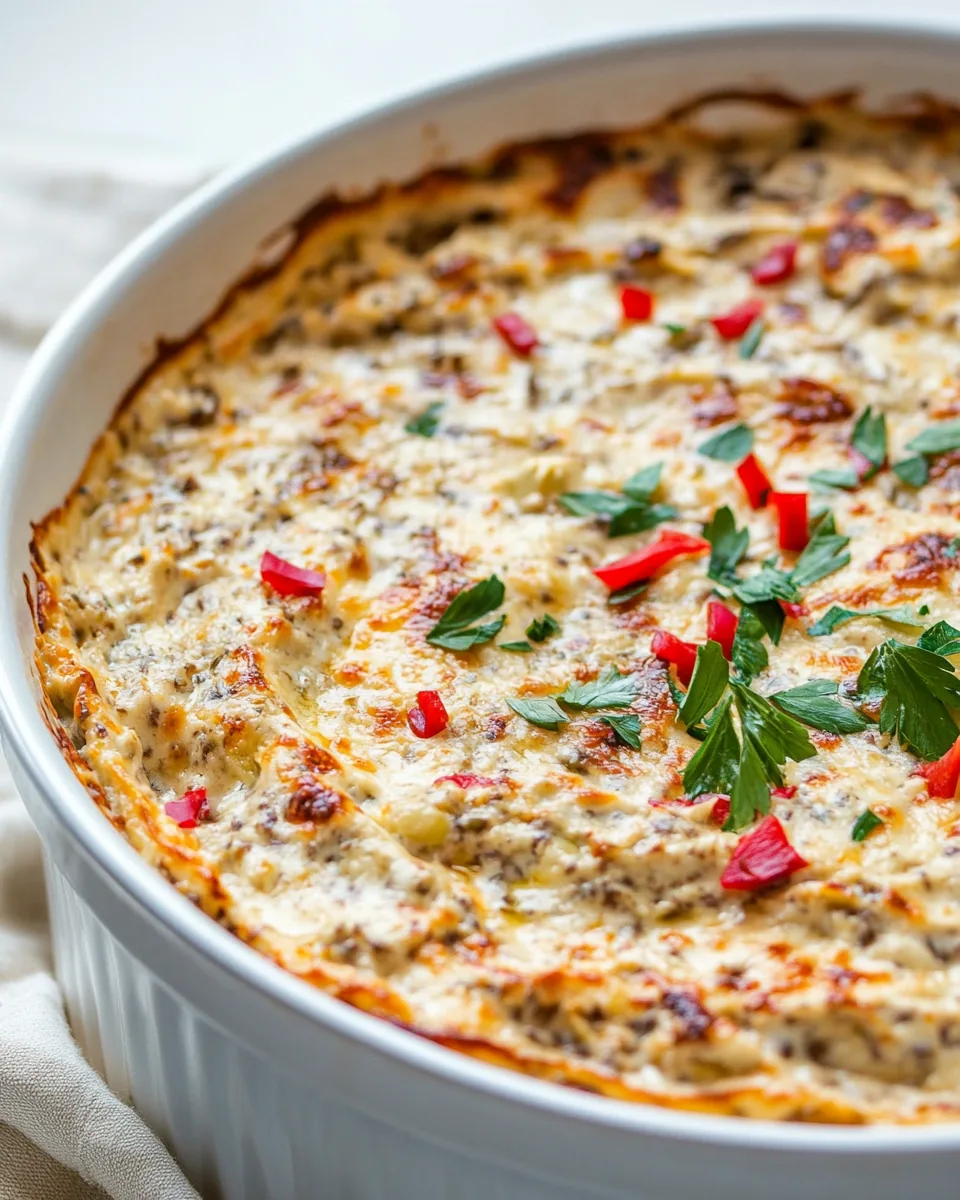 Hot Artichoke Dip with Asiago Cheese