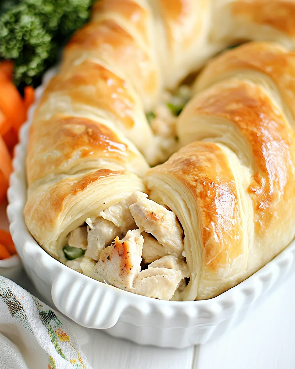 Hot Chicken Salad Crescent Braid