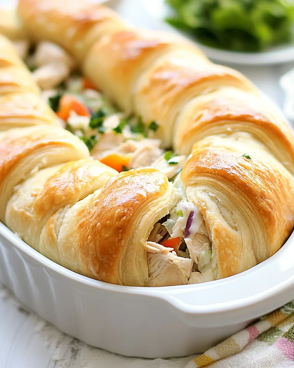 Hot Chicken Salad Crescent Braid