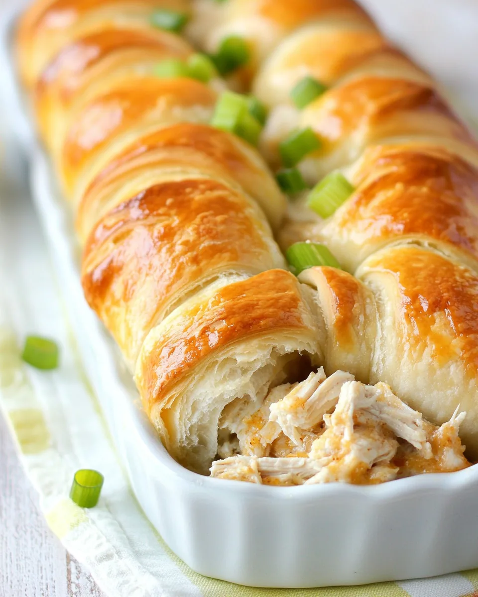 Hot Chicken Salad Crescent Braid