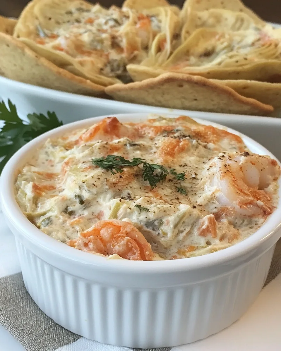 Hot Shrimp Artichoke Dip