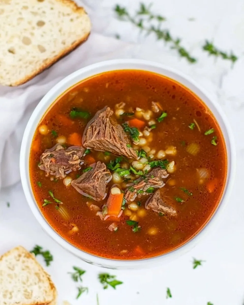 Instant Pot Beef and Barley Soup