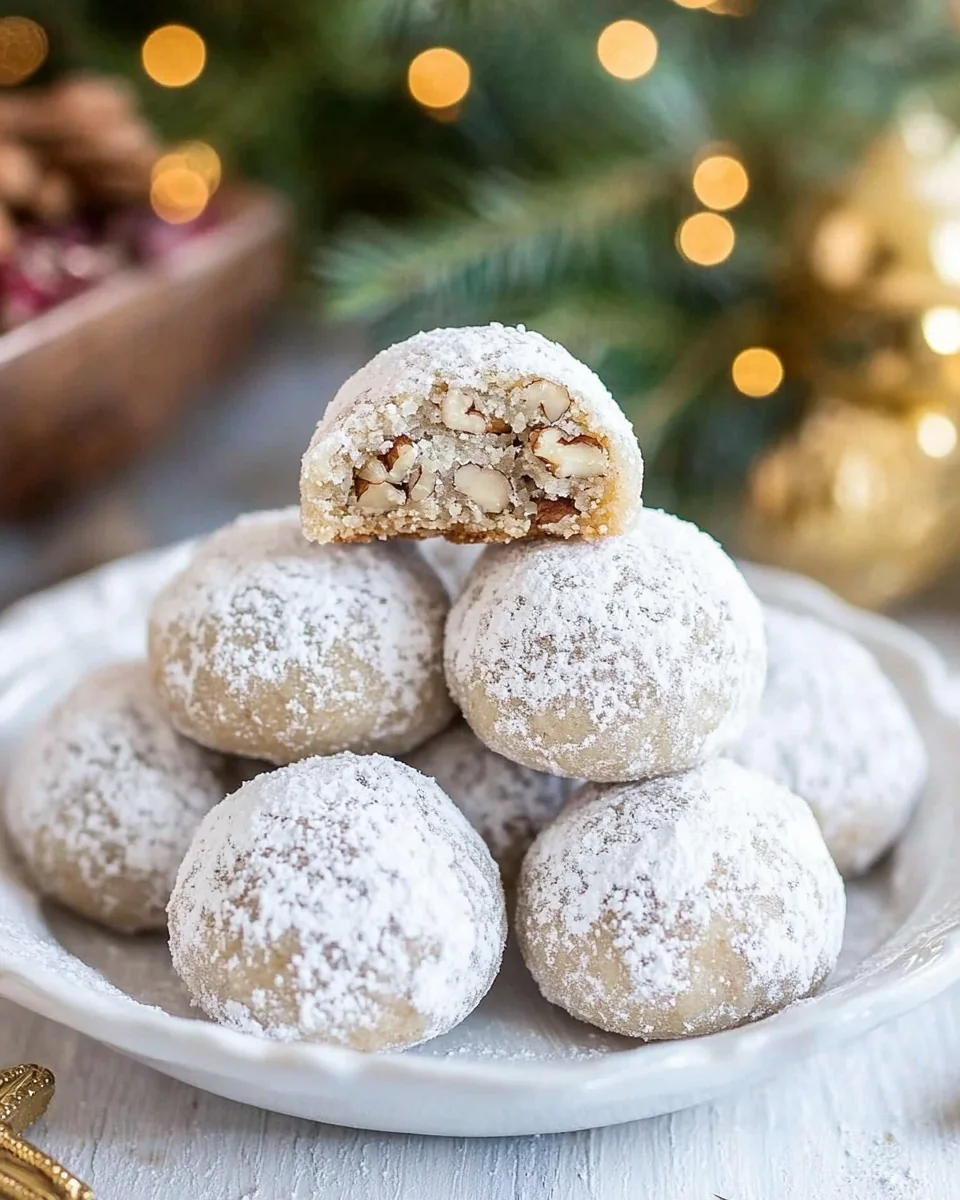 Keto Pecan Snowball Cookies