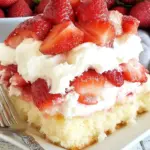 Layered Strawberry Angel Food Cake