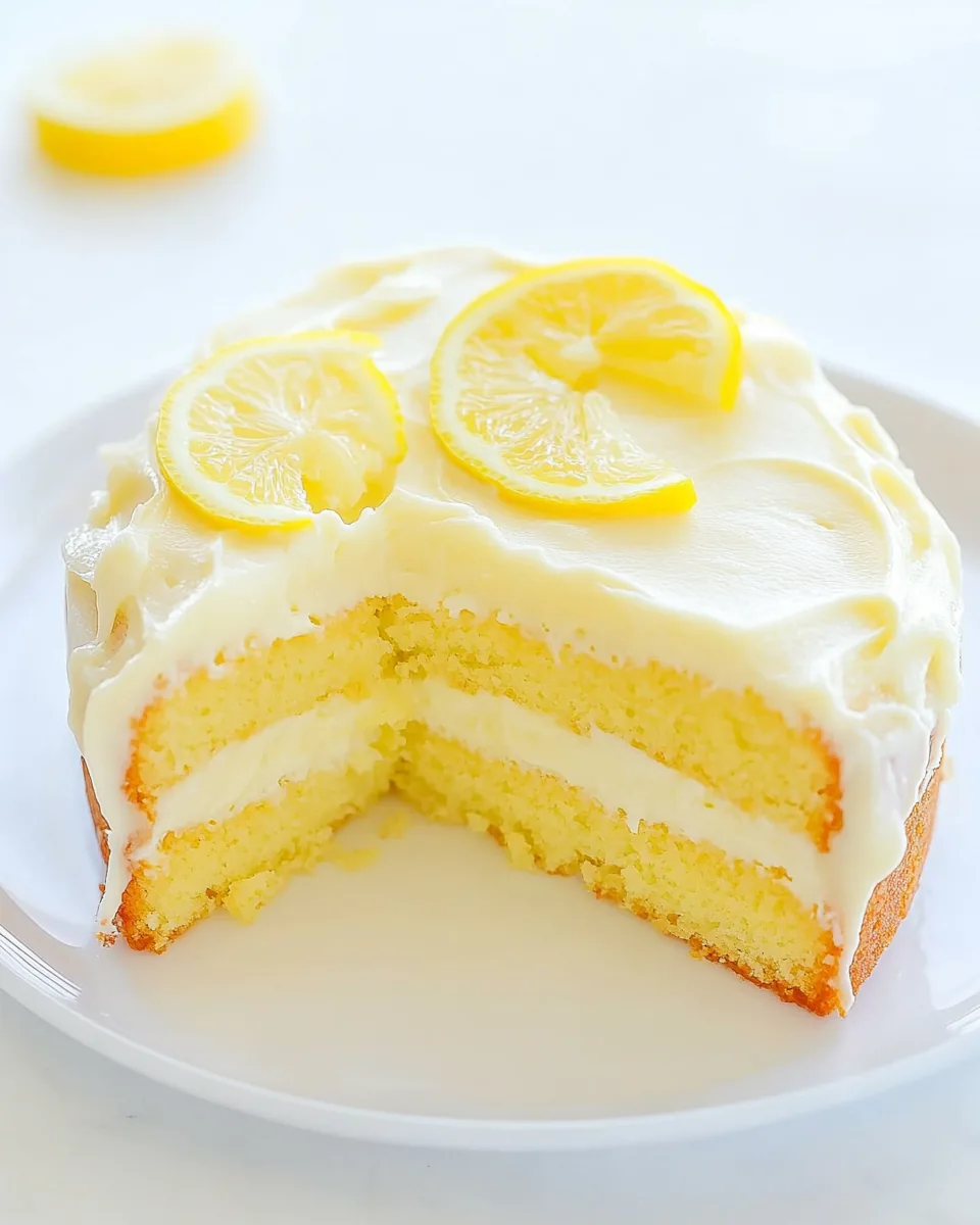 Lemon Cake with Lemon Cream Cheese Frosting