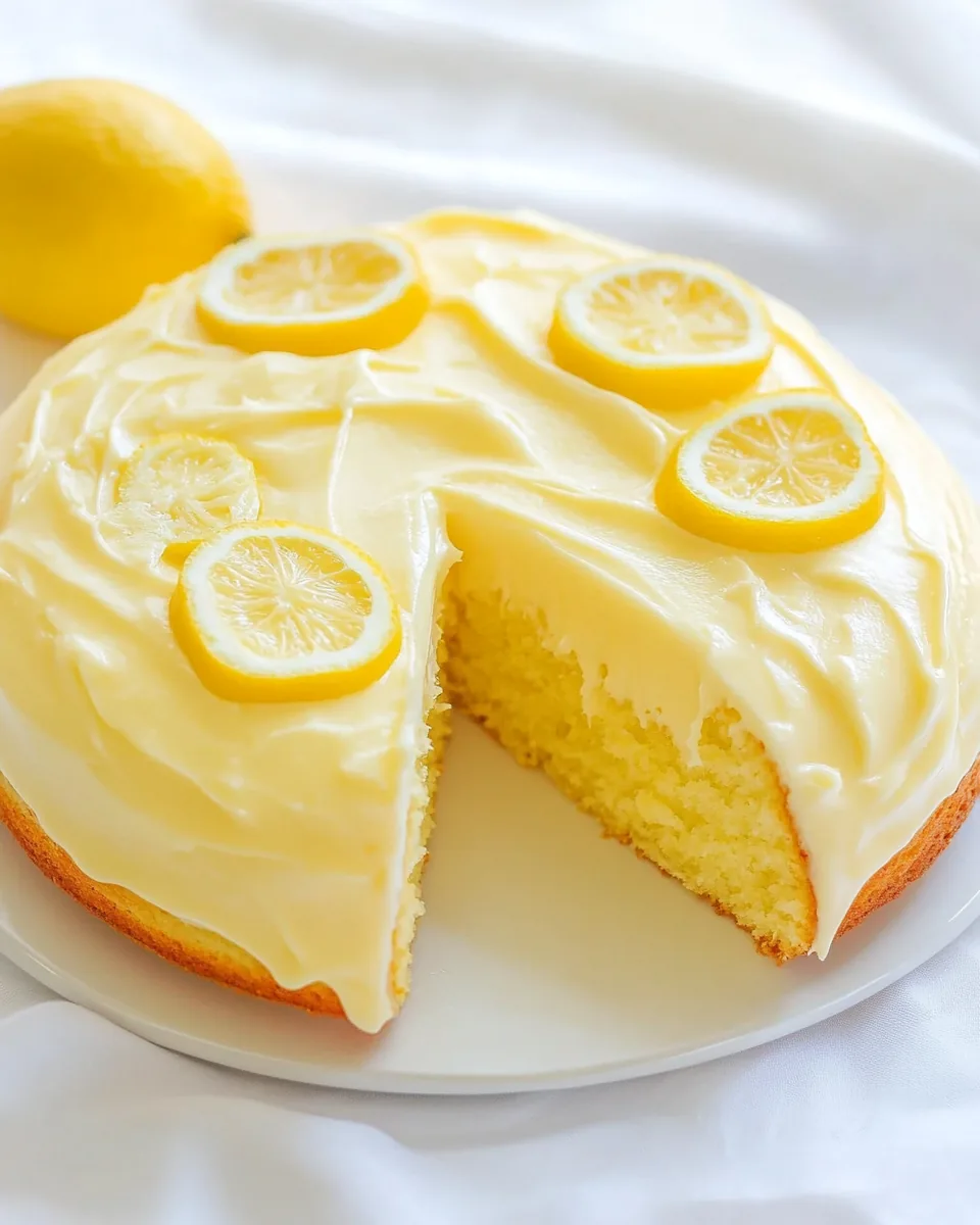 Lemon Cake with Lemon Cream Cheese Frosting