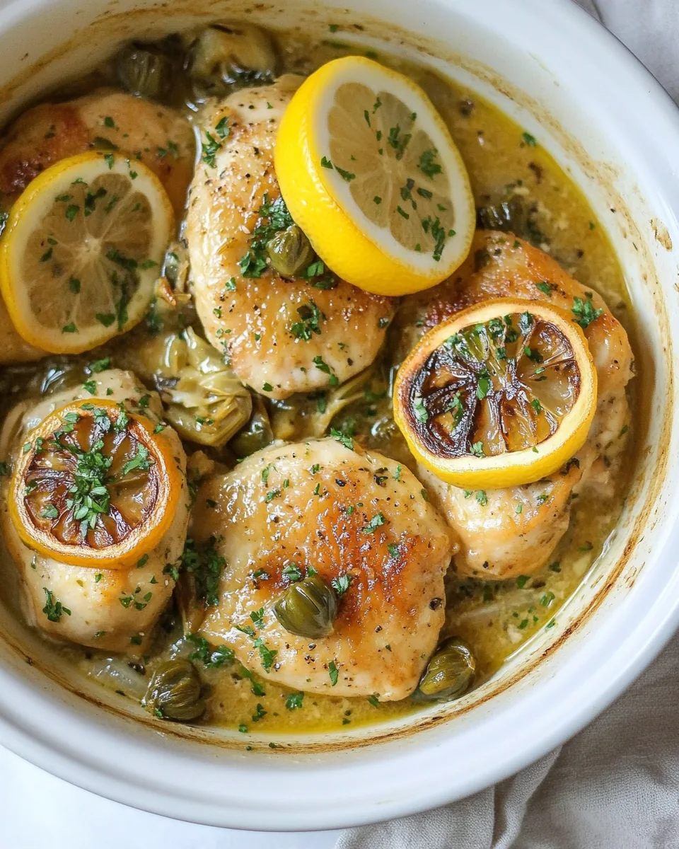 Lemon Caper Artichoke Chicken Piccata