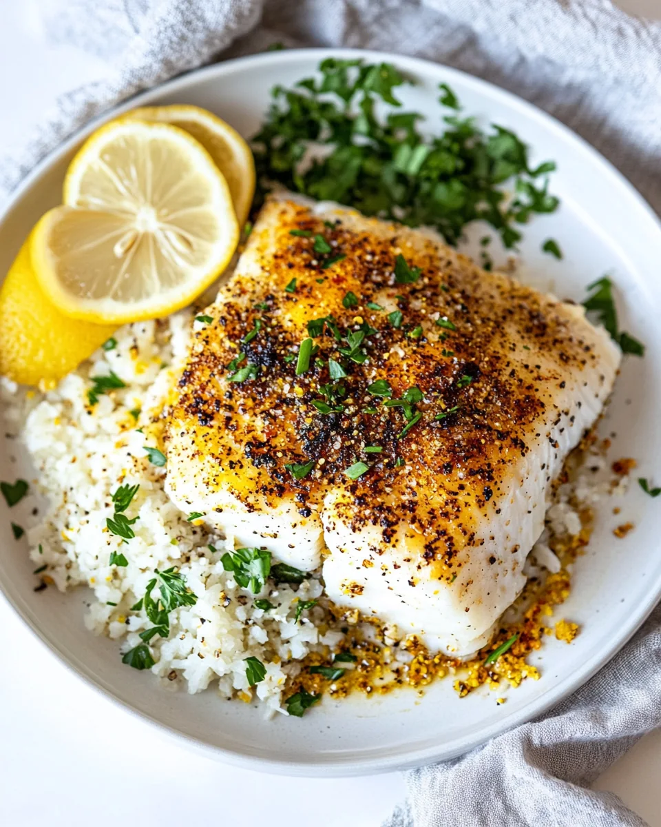 Lemon Pepper Grilled Cod