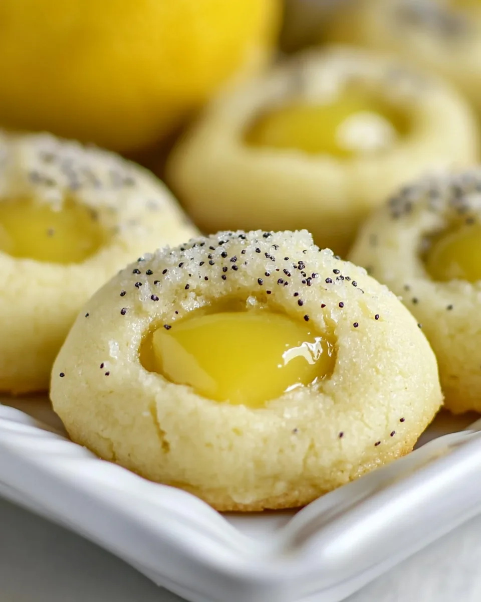 Lemon Poppyseed Thumbprint Cookies