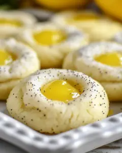 Lemon Poppyseed Thumbprint Cookies