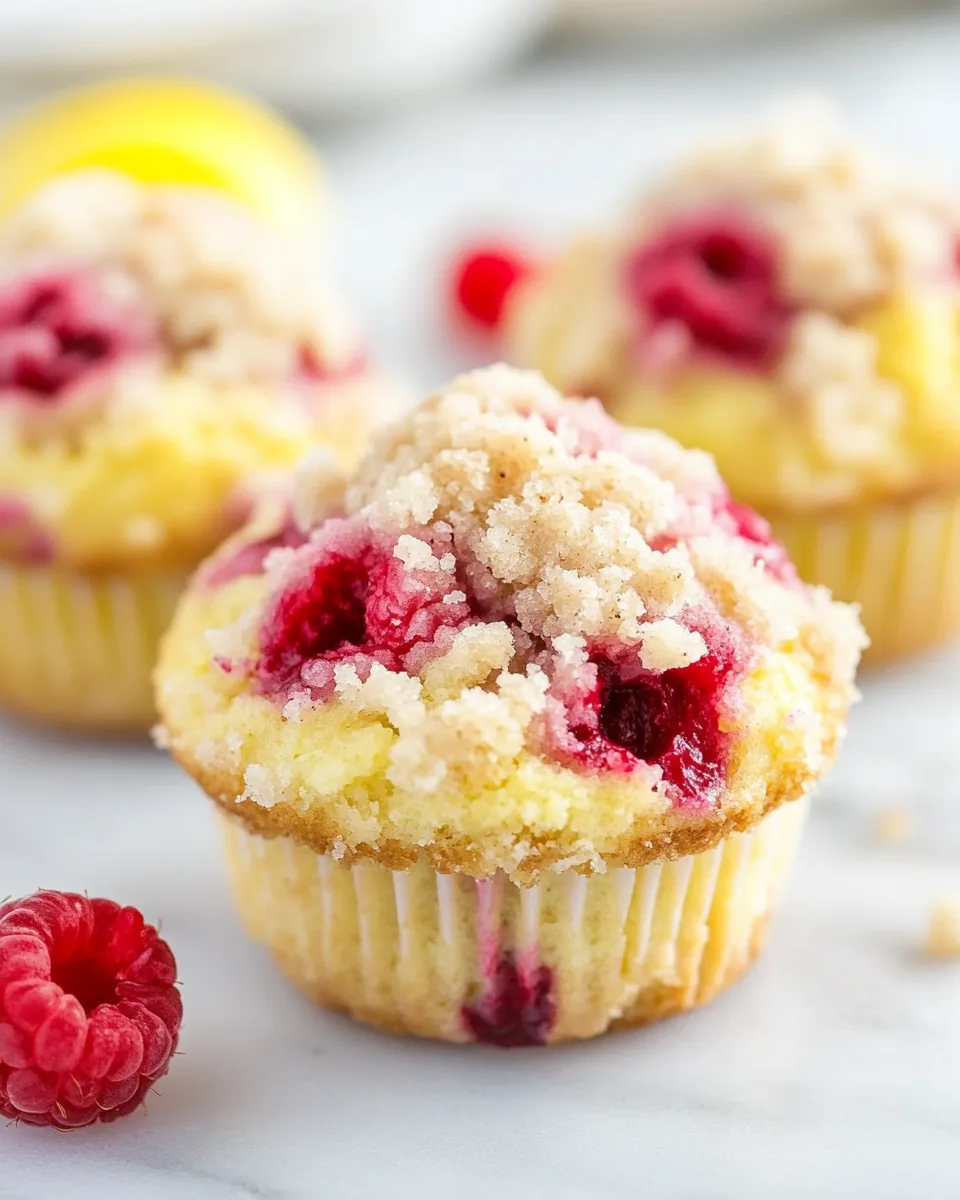 Lemon Raspberry Crumb Muffins