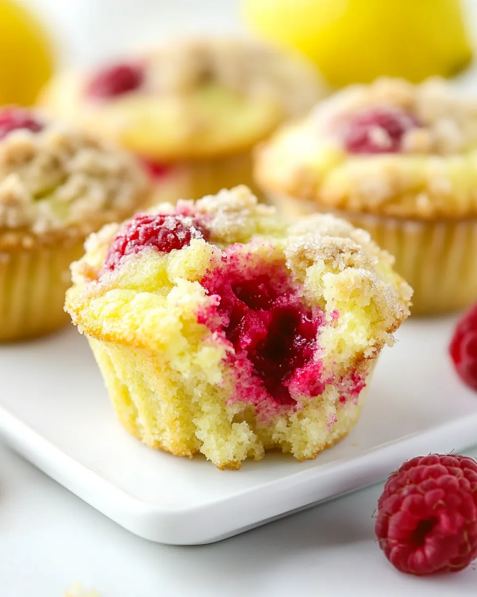 Lemon Raspberry Crumb Muffins