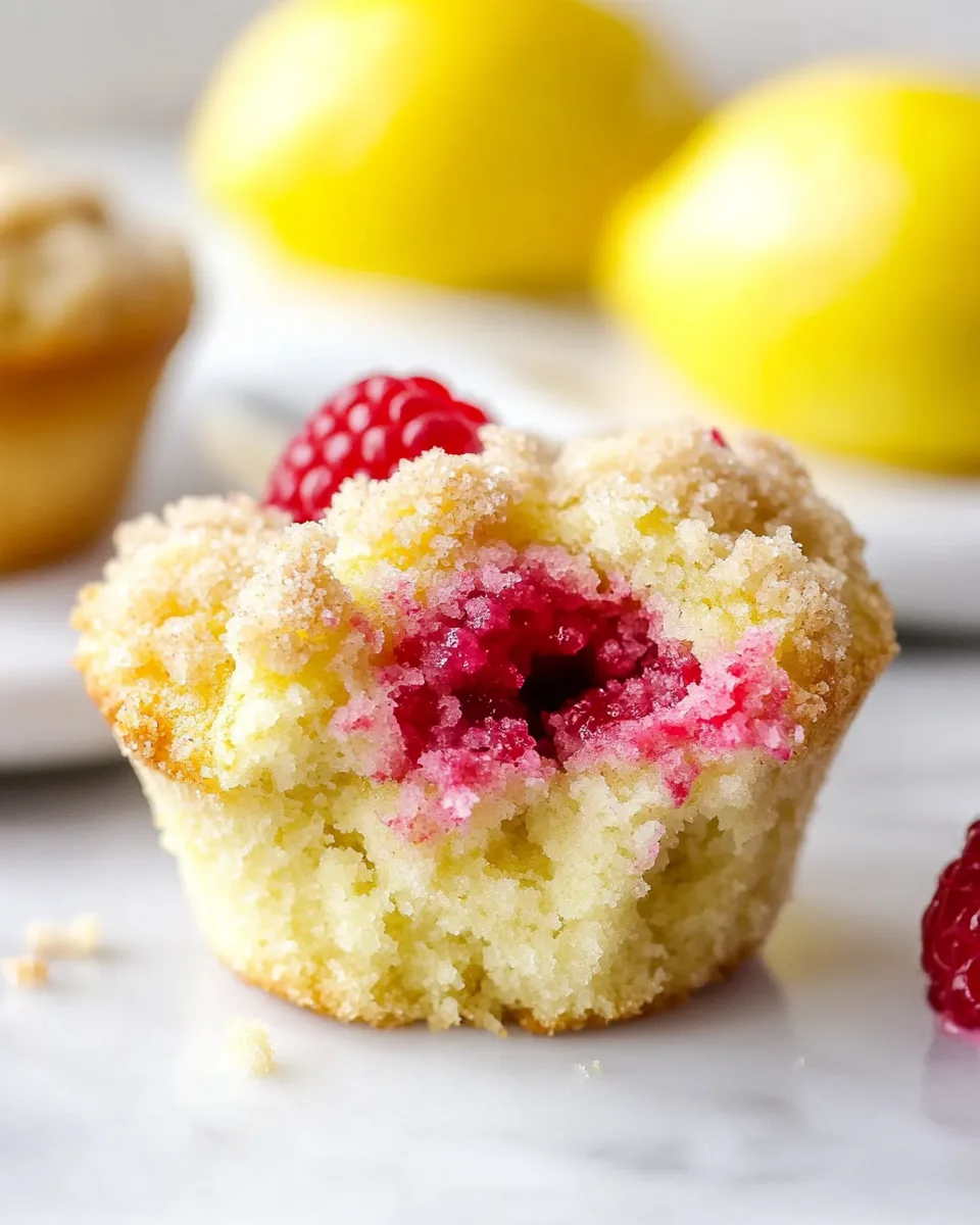 Lemon Raspberry Crumb Muffins