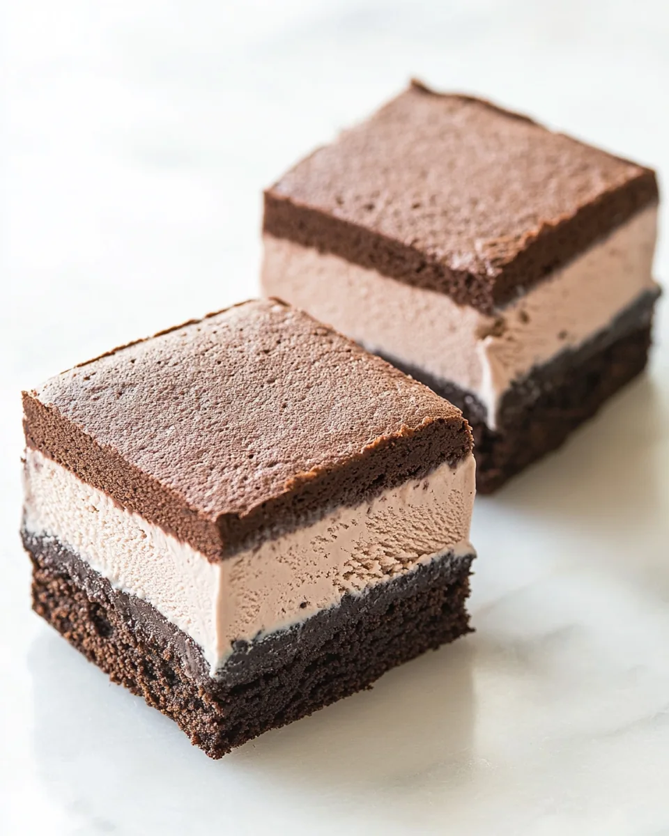 Malted Fudge Brownie Ice Cream Sandwiches