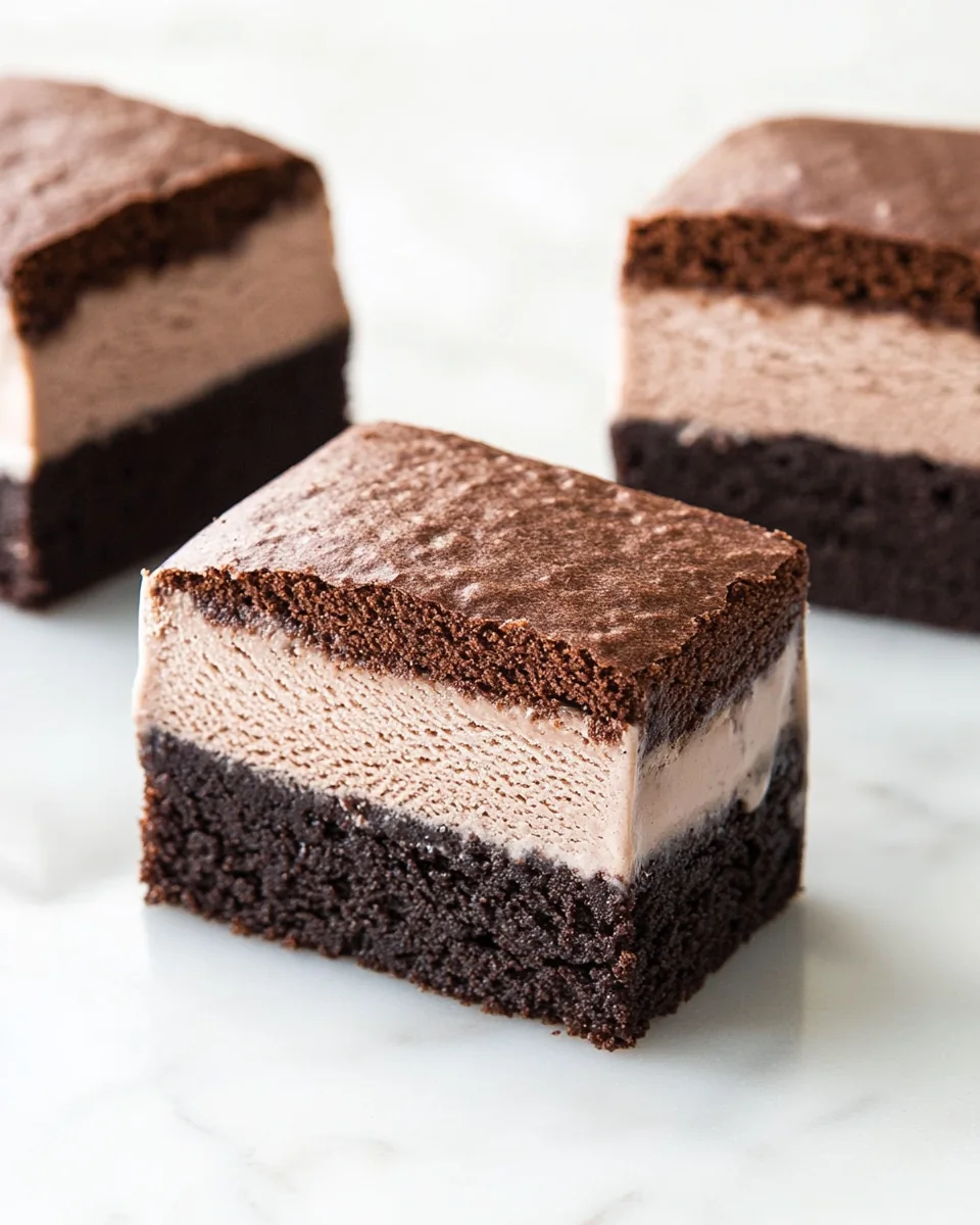 Malted Fudge Brownie Ice Cream Sandwiches