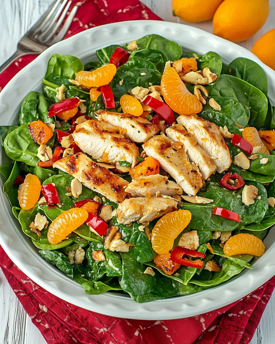 Mandarin Orange Spinach Salad