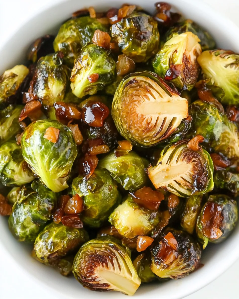 Maple Balsamic Brussels Sprouts