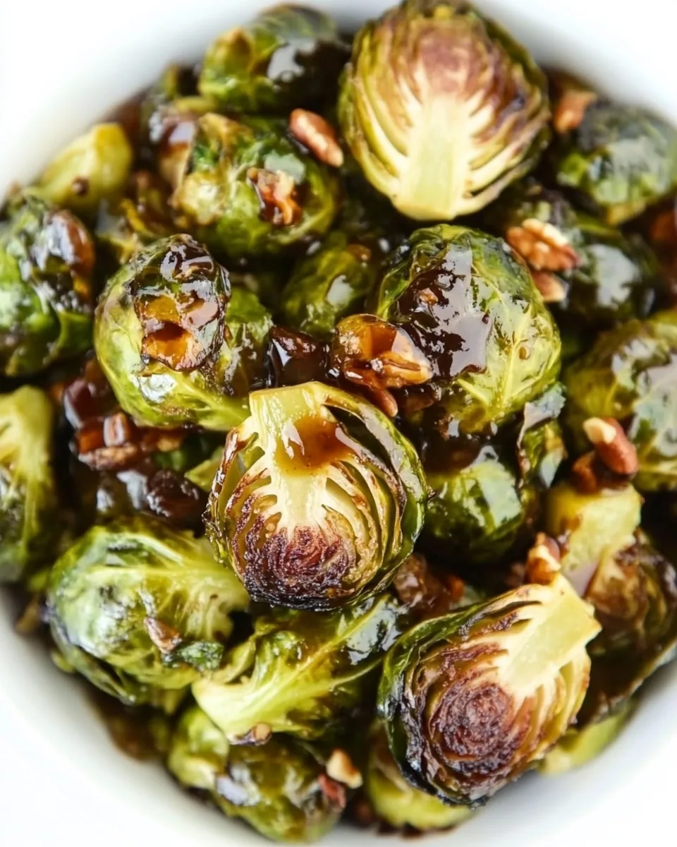 Maple Balsamic Brussels Sprouts