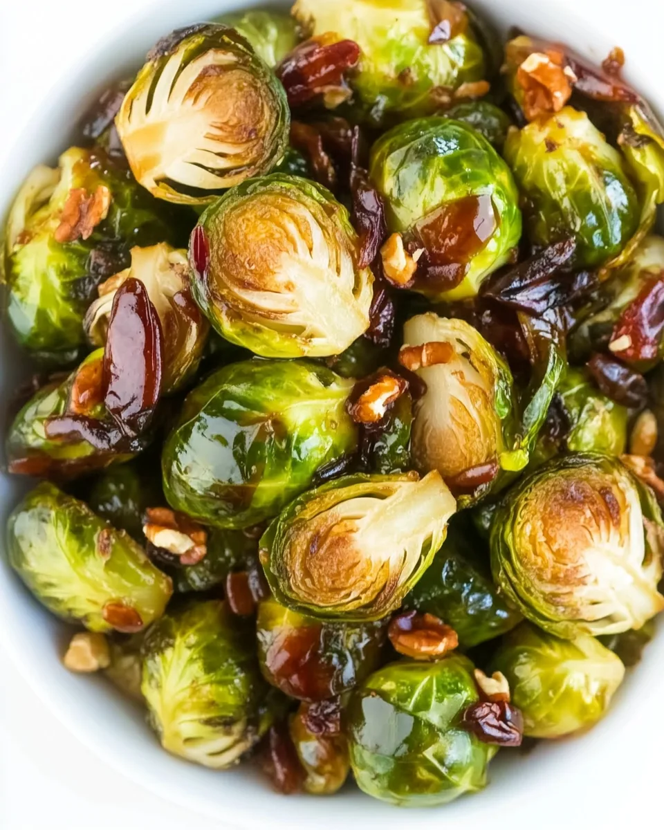 Maple Balsamic Brussels Sprouts