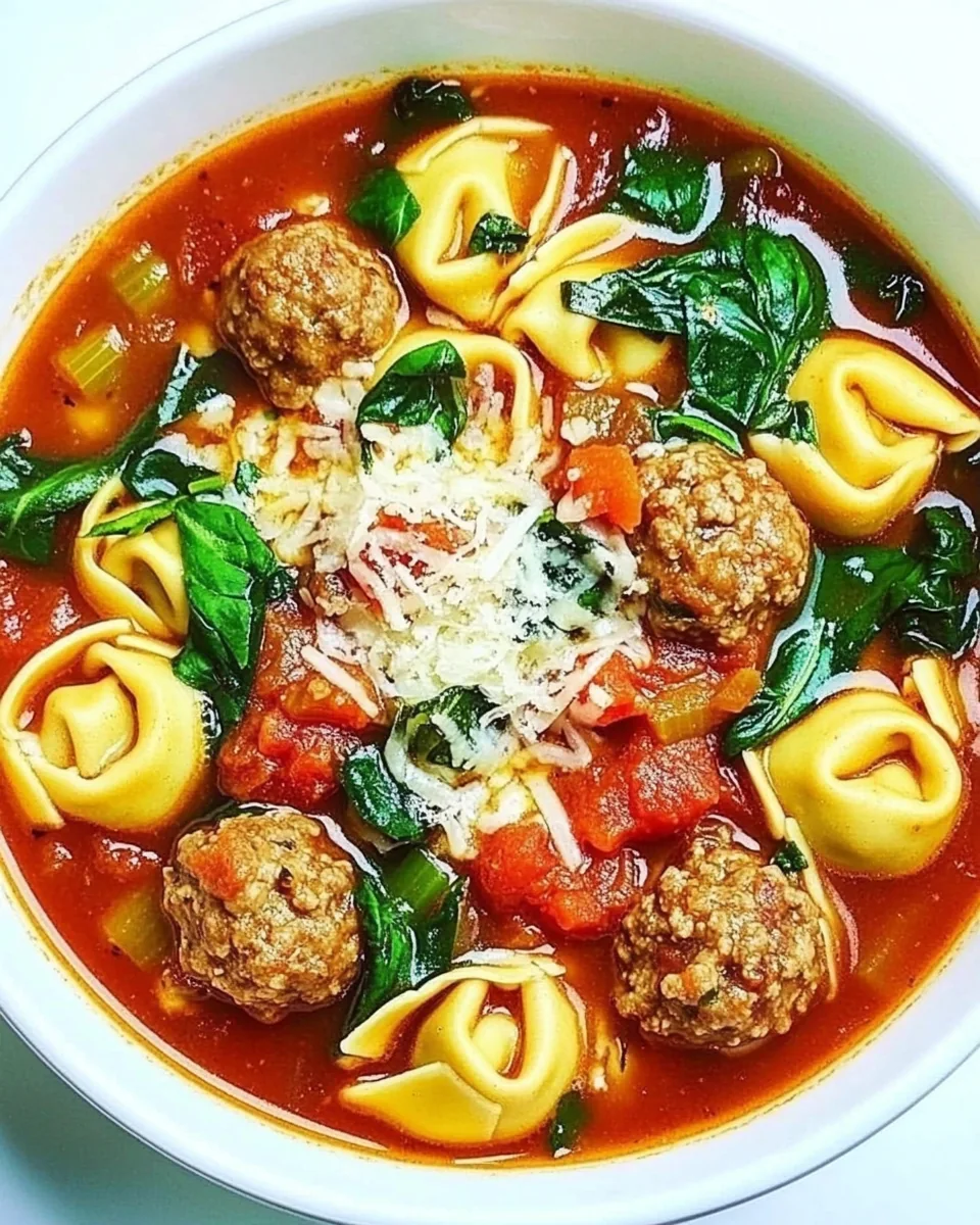 Meatball and Tortellini Soup