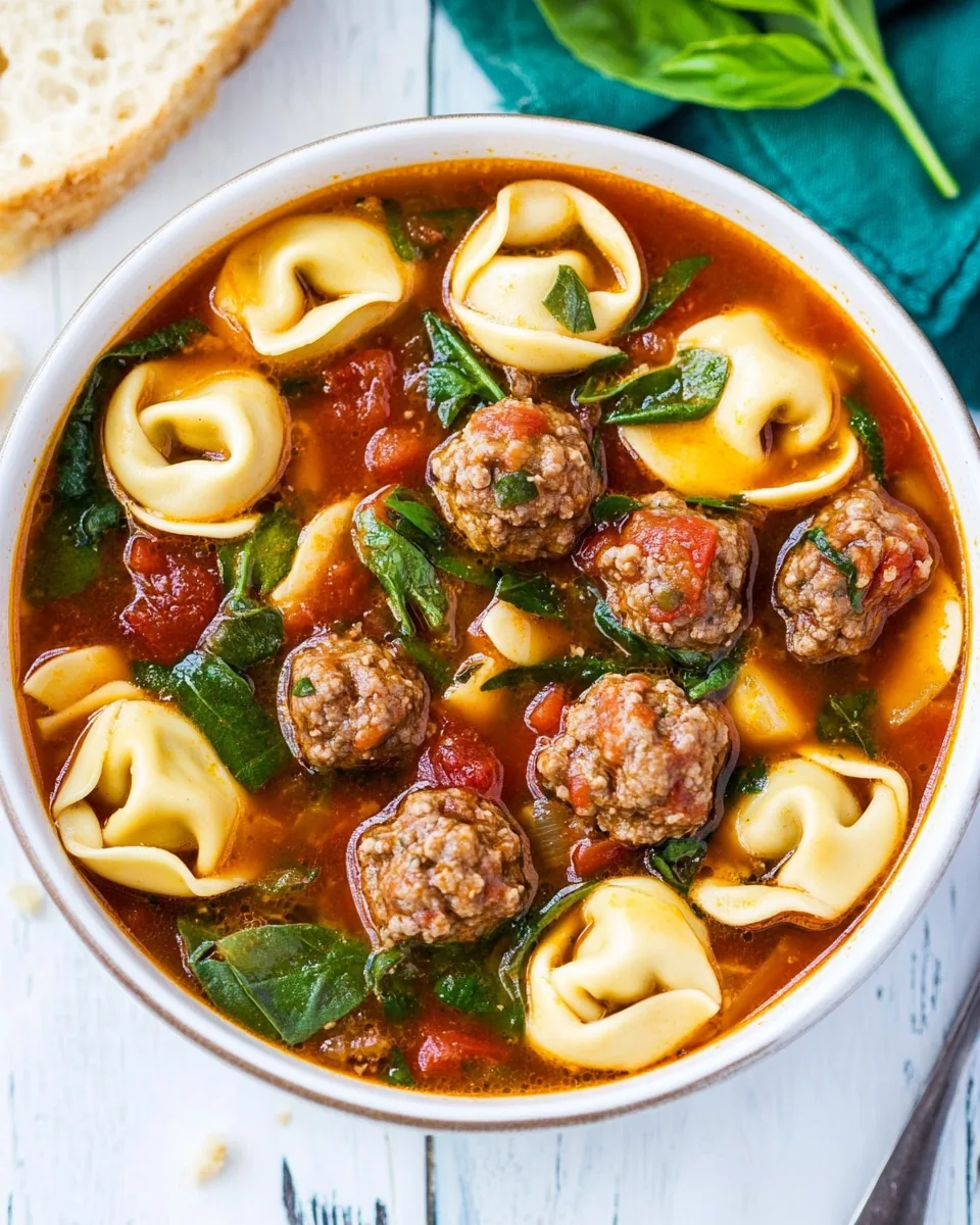 Meatball and Tortellini Soup