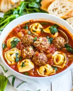 Meatball and Tortellini Soup