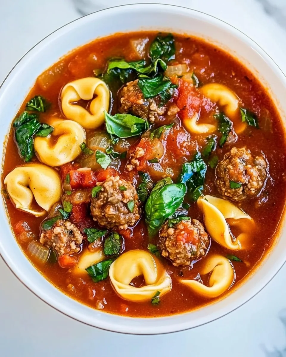 Meatball and Tortellini Soup