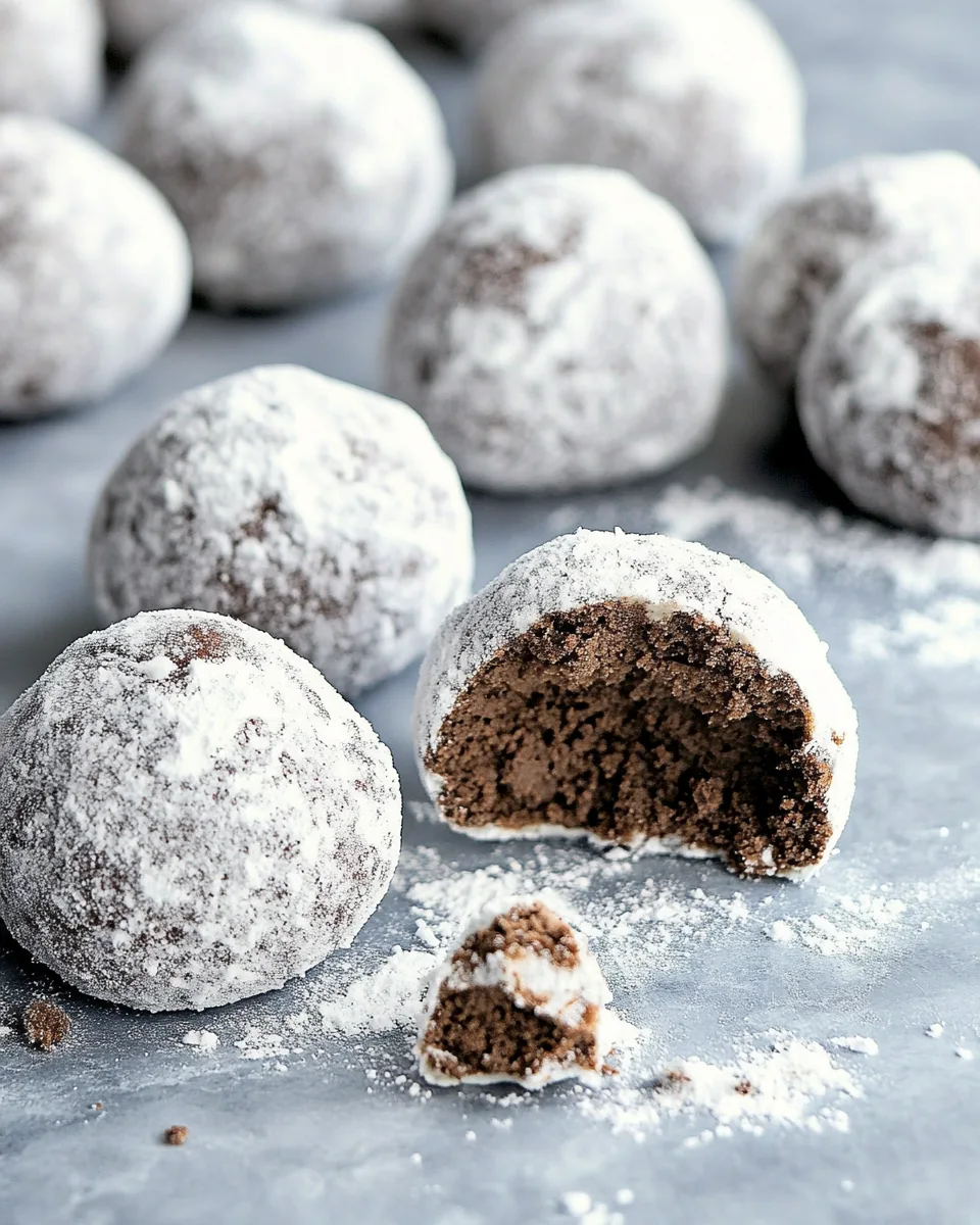 Mexican Hot Chocolate Snowball Cookies
