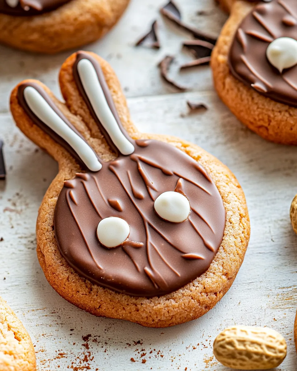 Milk Chocolate Stuffed Peanut Butter Bunny Cookies