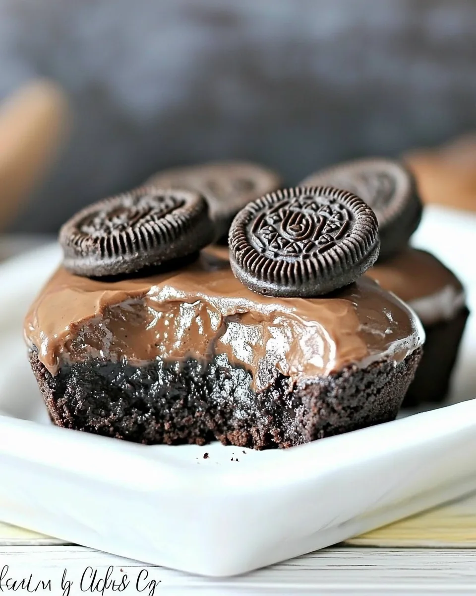 Mini Chocolate Mud Pies with Oreo Crust
