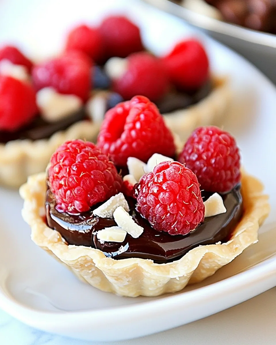 Mini Raspberry Chocolate Tarts